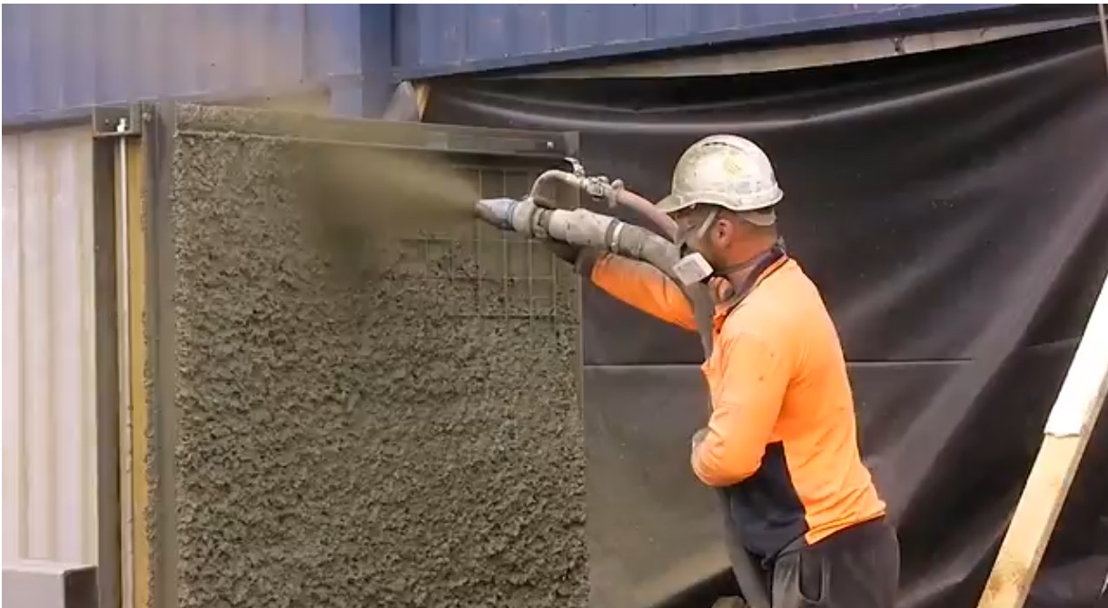 SprayOn Blastproof Concrete with Tire Rubber Content Scrap Tire News