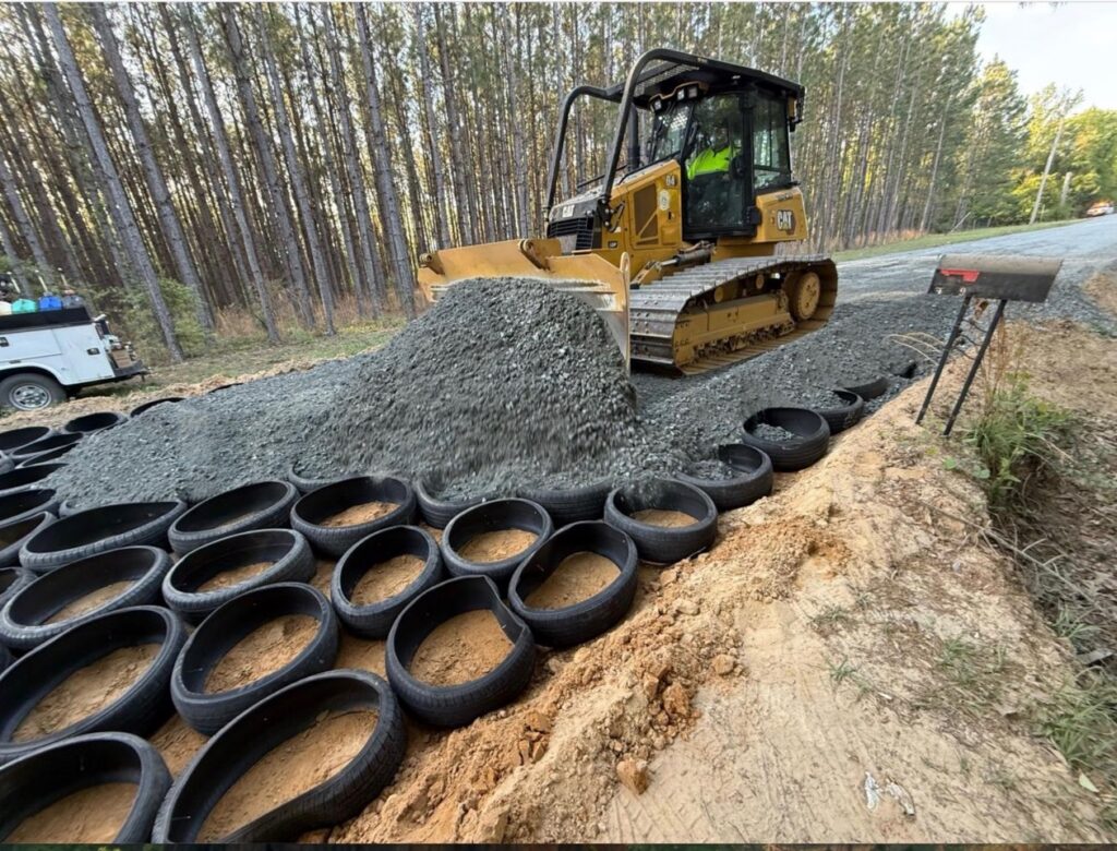 Bulloch County Tests Recycled Tire Road Foundation